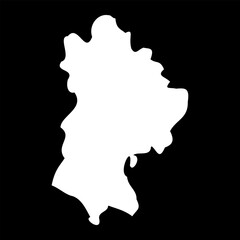 Bedfordshire map, administrative county of England. Vector illustration.