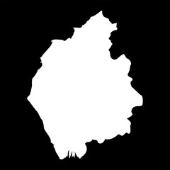 Cumbria map, ceremonial county of England. Vector illustration.