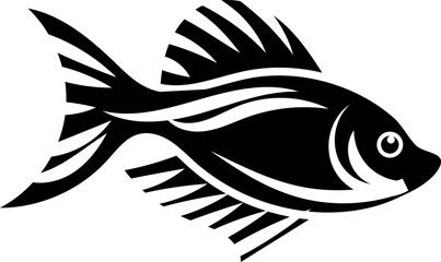 Fish collection silhouette vector trendy design