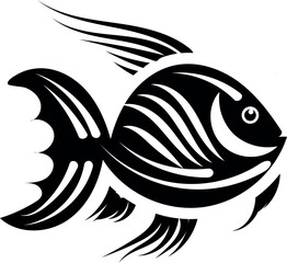 Fish collection silhouette vector trendy design