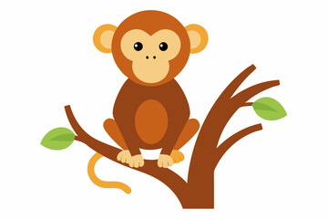 A Monkey sitting on the tree