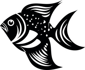 Fish collection silhouette vector trendy design