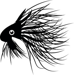 Fish collection silhouette vector trendy design