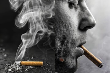 Elderly man with a cigarette a poignant study on aging and addiction