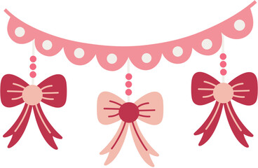 Decorative Ribbon Bunting with Lace