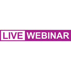 Live Webinar Button. Vector Icon, Stock Illustration