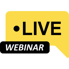 Live Webinar Button. Vector Icon, Stock Illustration