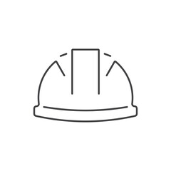 Helmet icon. Builder safety helmet vector icon isolated on white background. Construction symbol. Trendy Flat style for graphic design, Web site, UI. Vector illustration