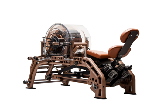 Innovative Fitness Equipment for Strength Training at a Modern Gym in Autumn on White or PNG Transparent Background.