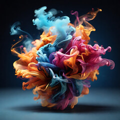 Fototapeta premium Colored smoke Generative AI