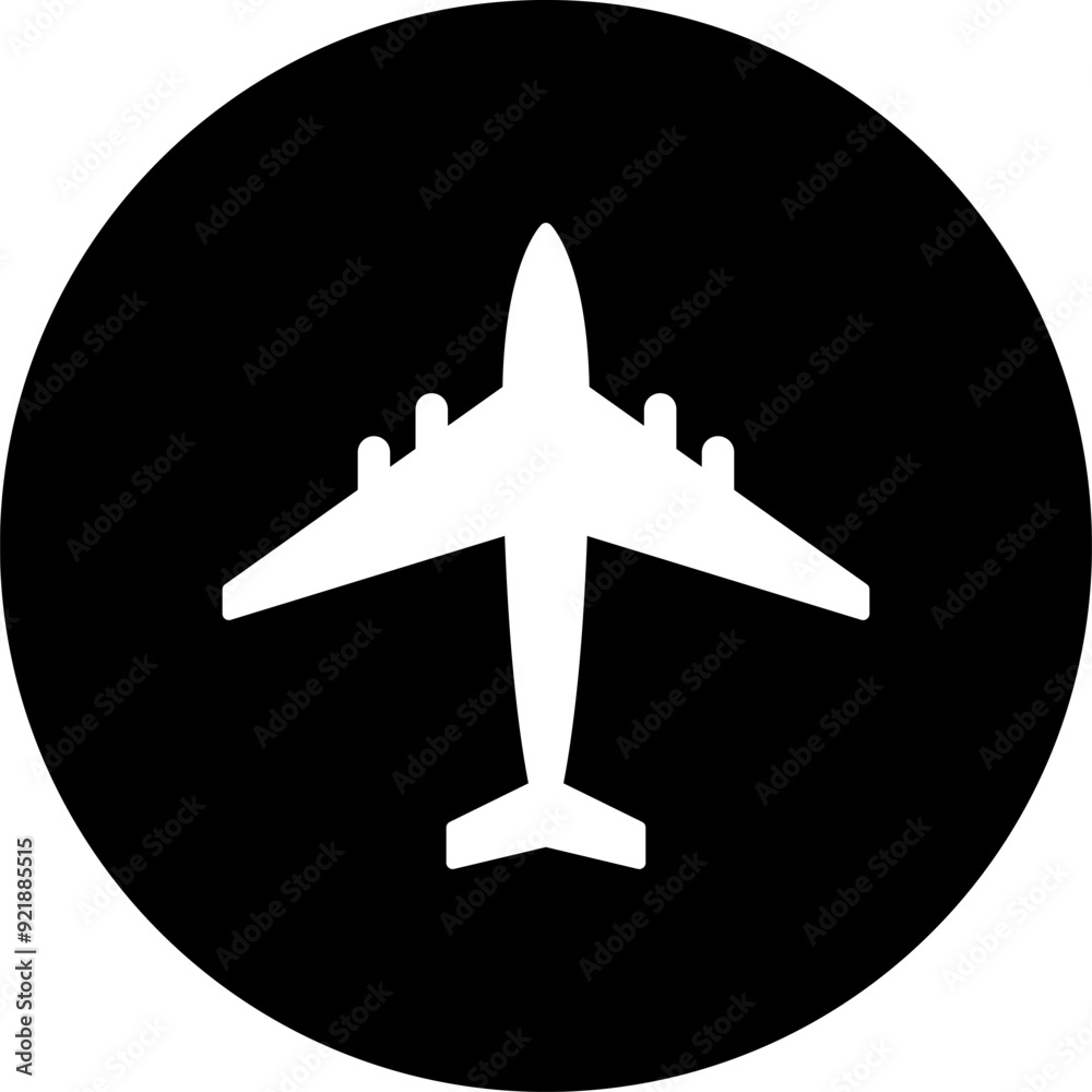 Wall mural airplane icon. plane illustration sign collection. aircraft symbol. air plane, plane, travel. vector