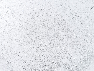 Clear water drops on white background, water drops pattern background