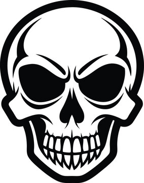 recommend clip art: Skull in retro vintage style Vector illustration