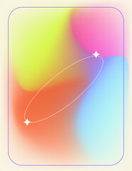 Pastel Pink, Yellow, Orange and Blue gradient mesh background