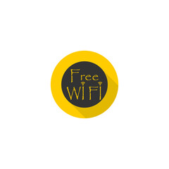 Wi fi free icon isolated on transparent background