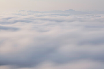 misty clouds over mountains, for in the morning 4