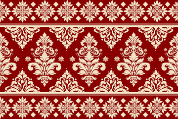 Purple damask vector seamless pattern. Great for fabric and textile, wallpaper, packaging or any desired idea