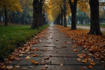 path in autumn forest