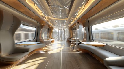 fast moving train
