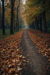 Fototapeta premium path in autumn forest