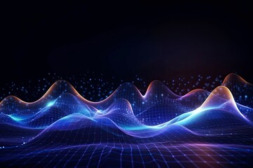 Holography and Scientific Visualization, Light Waves, Three-Dimensional Technology Concept Background 