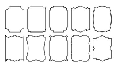 A set of simple vintage style frames