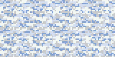 Fototapeta premium Pixel camouflage military pattern. Winter camouflage pattern for army. Seamless pattern for textiles