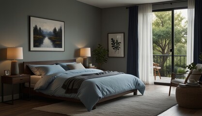 Tranquil Bedroom Retreat with Natural Light