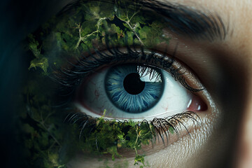 Fototapeta premium World Earth Day, Generative AI ecology protection concept, human responsibility