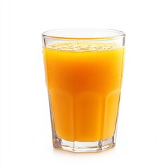 Close up of Glass of fresh juice on an isolated white background