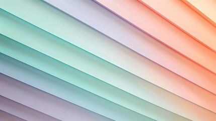 Obraz premium Horizontal pastel stripes, soft shades of mint, lavender, and peach, smooth transitions, hd quality, minimalist and airy design. --ar 16:9 --v 6.0 --s 250 --style raw