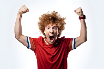 Enthusiastic sports fan