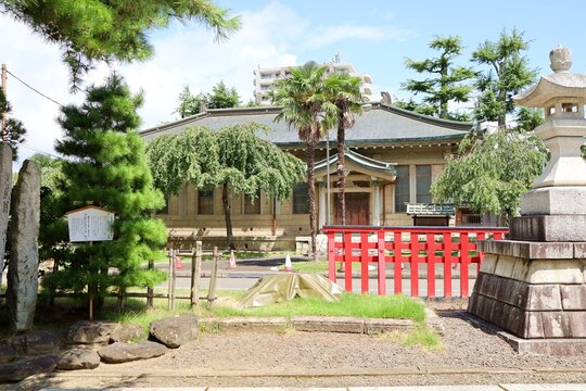 Iwanuma, Miyagi Prefecture, Japan, August 14, 2024.The scenery around Takekoma Shrine in summer.