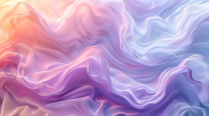 Pastel abstract waves, soft wavy lines in hues of lavender, mint, and peach, fluid and elegant, hd quality, light and airy design, smooth transitions. --ar 16:9 --v 6.0 --s 250 --style raw