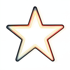 Obraz premium a star outline drawing against a white background