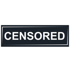 Censored. Censorship icon, vector illustration