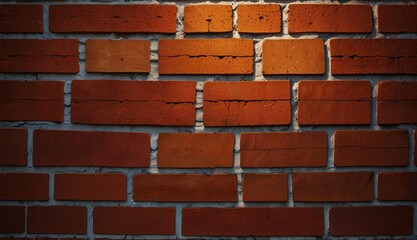 Textured Red Brick Wall Background