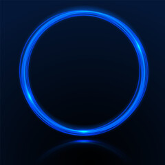 Neon ring. Glowing circle. Glow effect. Round light frame. abstract light lines of movement and speed. Abstract light lines of movement and speed. light green ellipse.