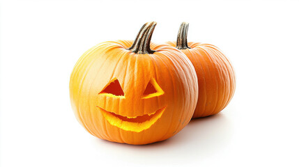 Obraz premium collection halloween pumpkin isolated on white background.