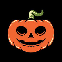Halloween element illustration, Pumpkin, Haunted house, collection, Isolated on black background.