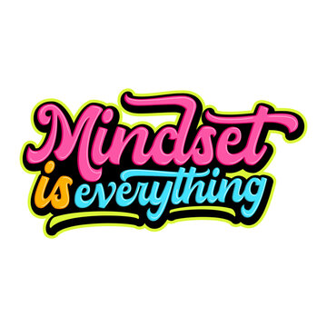 Colorful motivational typography art illustration