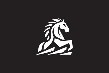 minimalist horse logo © Fajarhidayah11