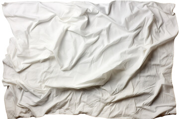 Obraz premium Elegant White Fabric Draped Across a Surface in a Sunlit Room Creating a Calming Atmosphere on White or PNG Transparent Background.