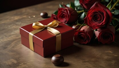Elegant Gift Box with Roses