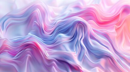 Fototapeta premium Wavy lines in pastel hues, abstract design with shades of pink, mint, and lavender, flowing and seamless, high-definition quality, dreamy and calming feel. --ar 16:9 --v 6.0 --s 250 --style raw