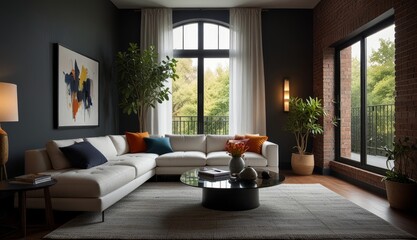 Fototapeta premium Modern Living Room Interior Design