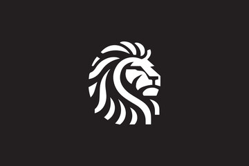 minimalist lion logo © Fajarhidayah11