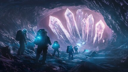 Astronaut Team Discovers Massive Crystals in Underground Cave