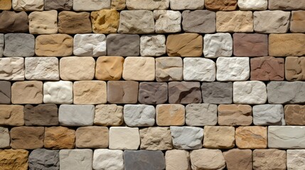 Natural stone wall cladding, brick work, ceramic vitrified high deep elevation tile design. Neural network ai generated art