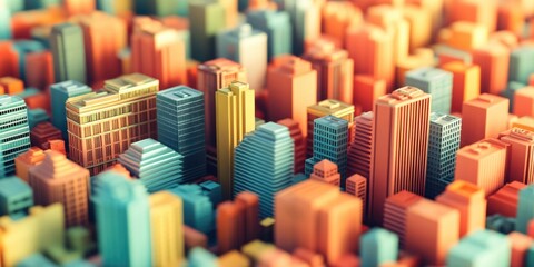 Obraz premium Cityscape buildings urban landscape